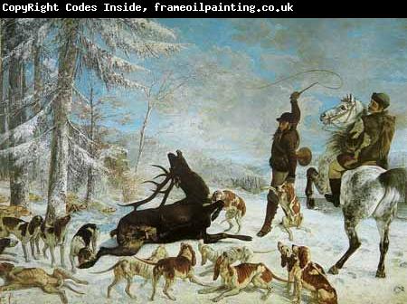 Gustave Courbet The kill of deer
